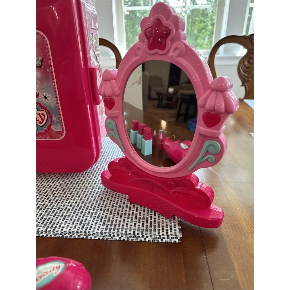 Fashion You Luggage On Wheels Hairbrush Mirror Hair Dryer +
